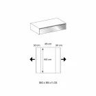Niski Stolik do Salonu z Przydymionego Szkła i Drewnianych Szuflad 3 Rozmiary - Mantra Viadurini