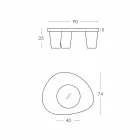 Niski stół Niski slajd Lita Polietylen i szkło wykonane we Włoszech Viadurini