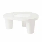 Niski stół Niski slajd Lita Polietylen i szkło wykonane we Włoszech Viadurini