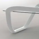 Biały stół nowoczesny design ze szkła i Adamantx® Continuum Viadurini