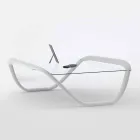 Biały stół nowoczesny design ze szkła i Adamantx® Continuum Viadurini