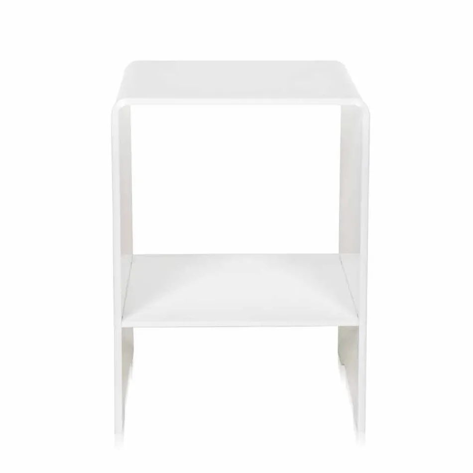 Mimi nowoczesny design biały stolik / stolik nocny, wykonany we Włoszech Viadurini