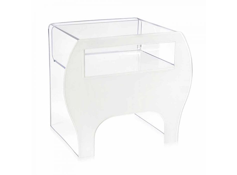 Stolik kawowy / stolik nocny z kryształu akrylowego Mineo design Viadurini