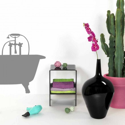 Mimi nowoczesny design czarny stolik kawowy / stolik nocny, wykonany we Włoszech Viadurini