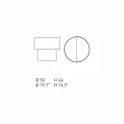 Okrągły stolik nocny o nowoczesnym designie w kolorze Bordeaux lub niebieskim drewnie - Vinnie Viadurini