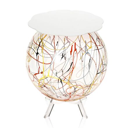 Uniwersalny stolik nocny z kolorowego pleksiglasu nadającego się do recyklingu - Paolone Viadurini