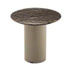 Stolik kawowy z metalową podstawą i lustrem lub szklanym blatem Ø45 cm - Flaminia Viadurini