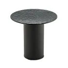 Stolik kawowy z metalową podstawą i lustrem lub szklanym blatem Ø45 cm - Flaminia Viadurini