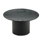 Stolik kawowy z metalową podstawą i lustrem lub szklanym blatem Ø60 cm - Flaminia Viadurini