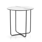Stolik kawowy z lustrem i ceramicznym blatem imitującym marmur, wyprodukowany we Włoszech - Giusta Viadurini