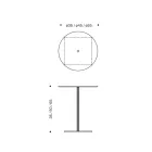 Stolik kawowy z okrągłym szklanym lub metalowym blatem Made in Italy - Anakin Viadurini