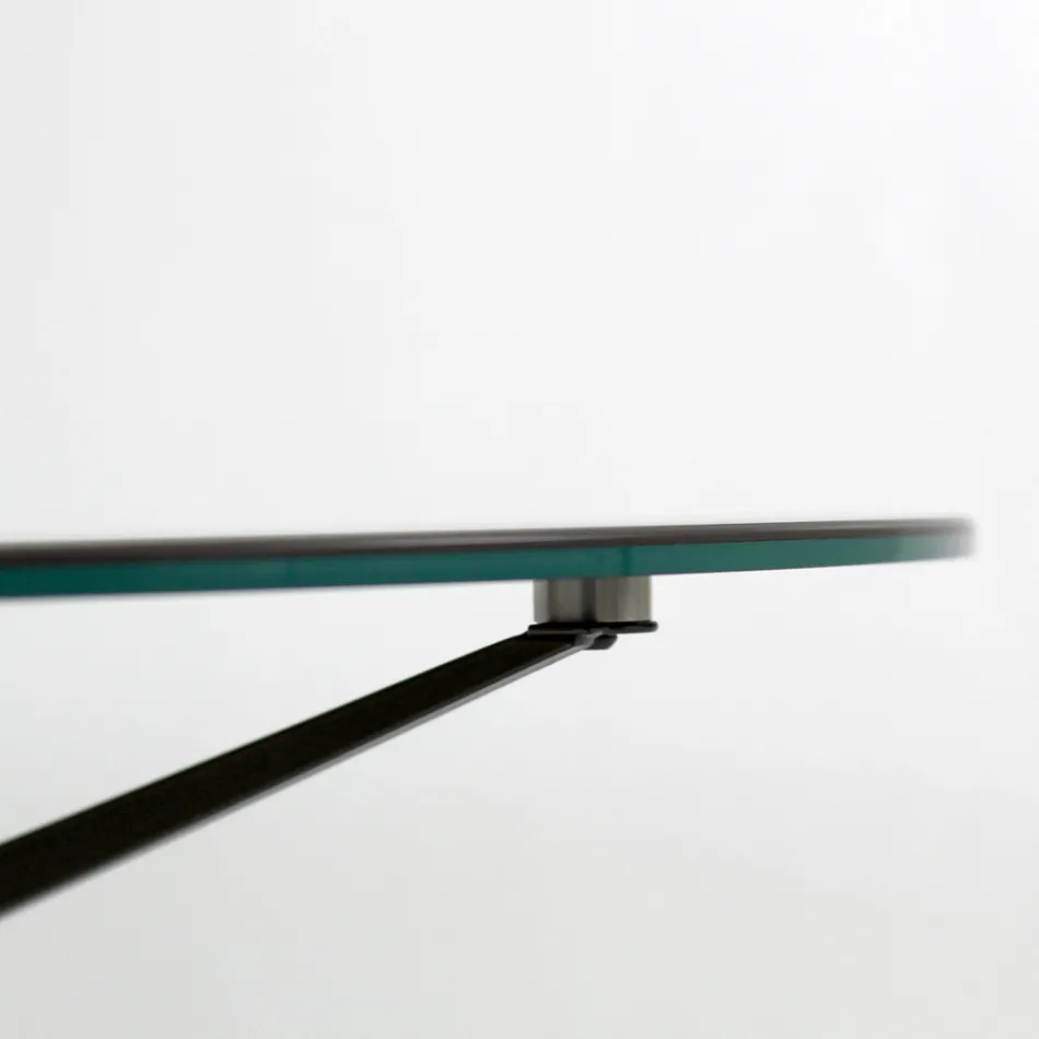 Stolik kawowy z okrągłym blatem Wykonany z kamionki Wyprodukowano we Włoszech - Siste Viadurini