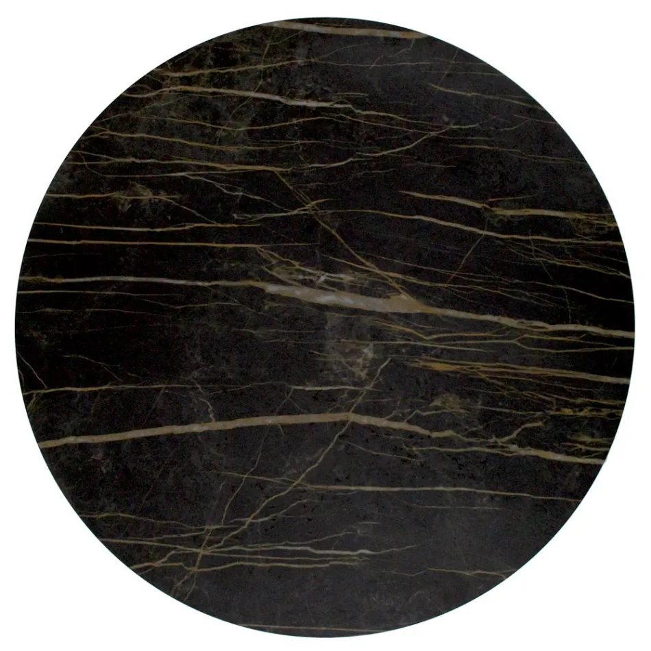 Stolik kawowy z okrągłym blatem Wykonany z kamionki Wyprodukowano we Włoszech - Siste Viadurini