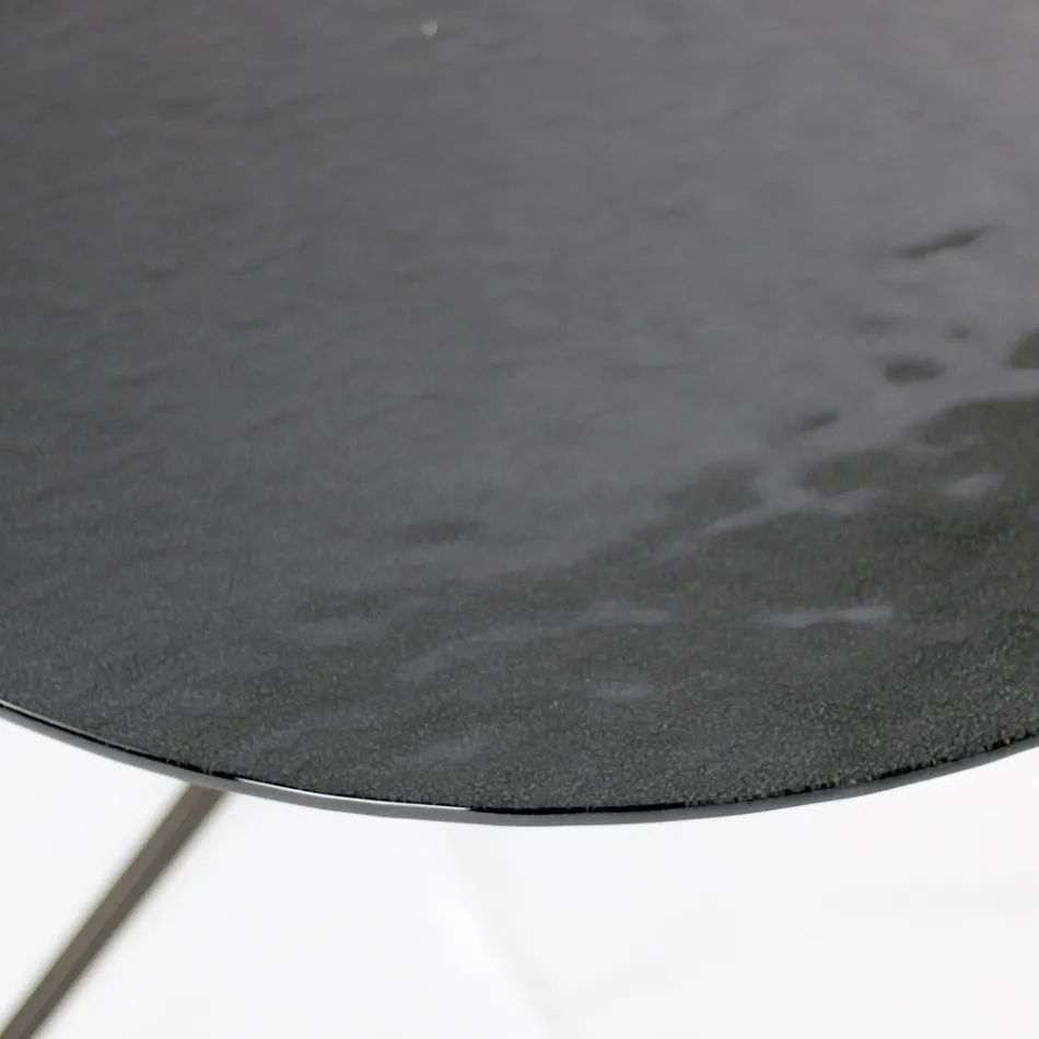 Stolik kawowy z okrągłym blatem Wykonany ze szkła Wyprodukowano we Włoszech - Siste Viadurini