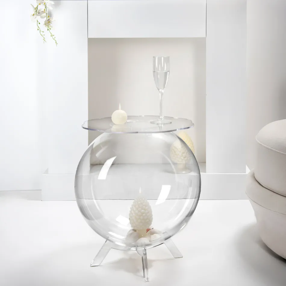 Uniwersalny stół kontenerowy z przezroczystej pleksi Made in Italy - Scar Viadurini