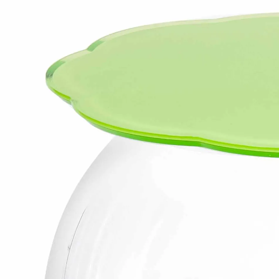 Stolik kawowy / okrągły zielony pojemnik Biffy, nowoczesny design wykonany we Włoszech Viadurini