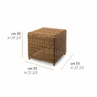 Wysoki stolik ogrodowy z tkanego syntetycznego rattanu - Yves Viadurini