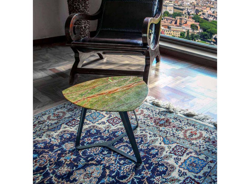 Ręcznie wykonany stolik kawowy z luksusowym marmurowym blatem Made in Italy - Royal Viadurini