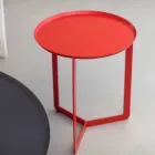 Okrągły metalowy stolik kawowy na zewnątrz Made in Italy - Stephane Viadurini