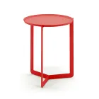 Okrągły metalowy stolik kawowy na zewnątrz Made in Italy - Stephane Viadurini