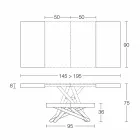 Rozkładany stolik kawowy z drewna Made in Italy - Vincenzo Viadurini