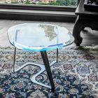 Ręcznie robiony stolik kawowy ze szkła i stali Made in Italy - Marbello Viadurini