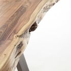 Stolik kawowy ręcznie robiony z drewna i stali Homemotion - Tancredi Viadurini