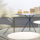 Okrągły metalowy stolik kawowy, design w różnych kolorach i 2 rozmiarach - Olesya Viadurini