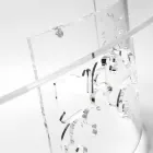 Stolik kawowy z wędzonej lub przezroczystej pleksi z dekorowaną podstawą - Crassus Viadurini