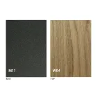 Nowoczesny stolik kawowy z drewna i metalu wykonany we Włoszech - Fabio Viadurini