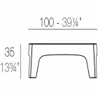 Solidny stolik kawowy Vondom z polipropylenu Viadurini