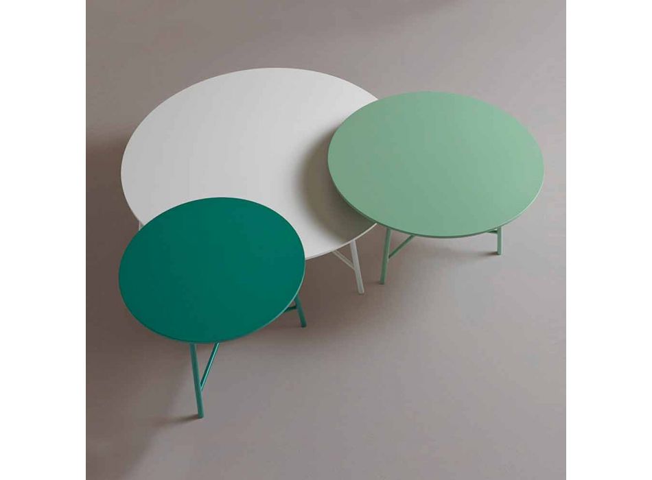 Kolorowy, nowoczesny okrągły stolik kawowy do salonu - Boogie Viadurini