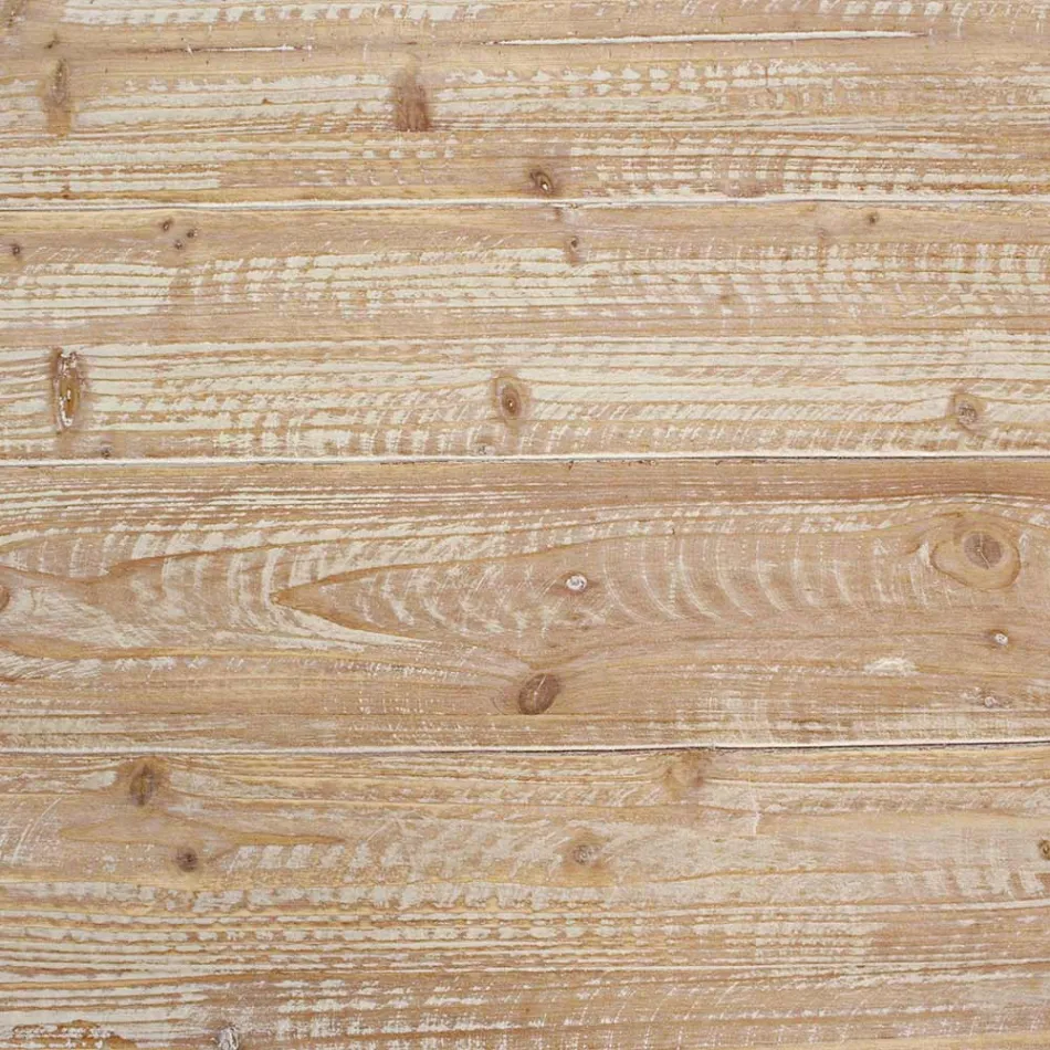 Stolik kawowy do salonu z drewna jodłowego i stali - Ilenia Viadurini