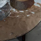 Okrągły szklany stolik kawowy do salonu 3 rozmiary - Imolao Viadurini