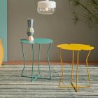 Stolik kawowy do salonu z metalu, projekt w różnych kolorach - Kathrin Viadurini