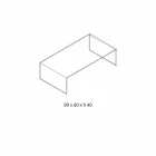 Prostokątny stolik kawowy w ultralekkim szkle Made in Italy - Nodino Viadurini