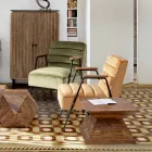 Stolik kawowy Homemotion Piramida z drewna sheesham - Torrice Viadurini