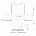 Rozkładany stolik kawowy z blatem z efektem zaprawy Made in Italy - Romantic Viadurini