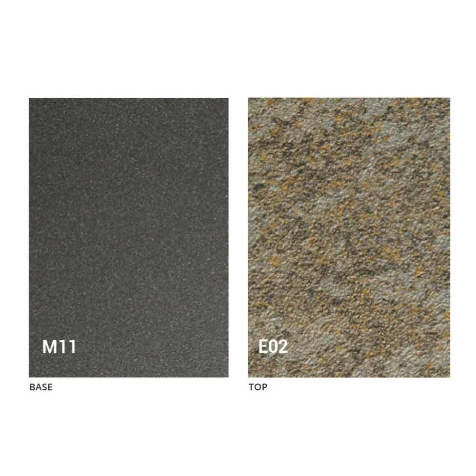 Rozkładany stolik kawowy z blatem z efektem zaprawy Made in Italy - Romantic Viadurini