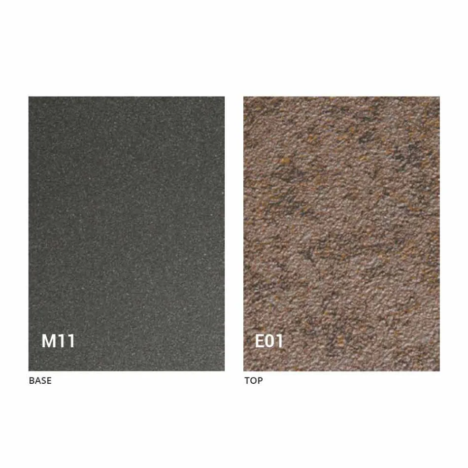 Rozkładany stolik kawowy z blatem z efektem zaprawy Made in Italy - Romantic Viadurini