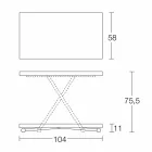 Stolik kawowy, który można przekształcić w stół kuchenny Made in Italy - Genio Viadurini