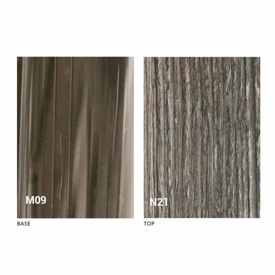 Nowoczesny rozkładany stolik kawowy z drewna i metalu Made in Italy - Gabri Viadurini