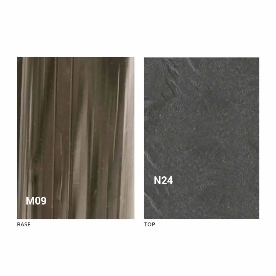 Nowoczesny rozkładany stolik kawowy z drewna i metalu Made in Italy - Gabri Viadurini