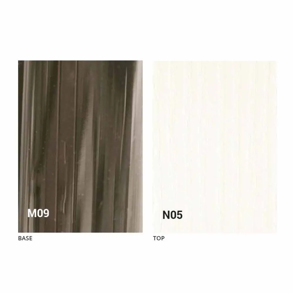 Nowoczesny rozkładany stolik kawowy z drewna i metalu Made in Italy - Gabri Viadurini