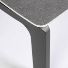 Stolik kawowy ogrodowy z ceramicznym blatem i aluminiową podstawą, Homemotion - Rivas Viadurini