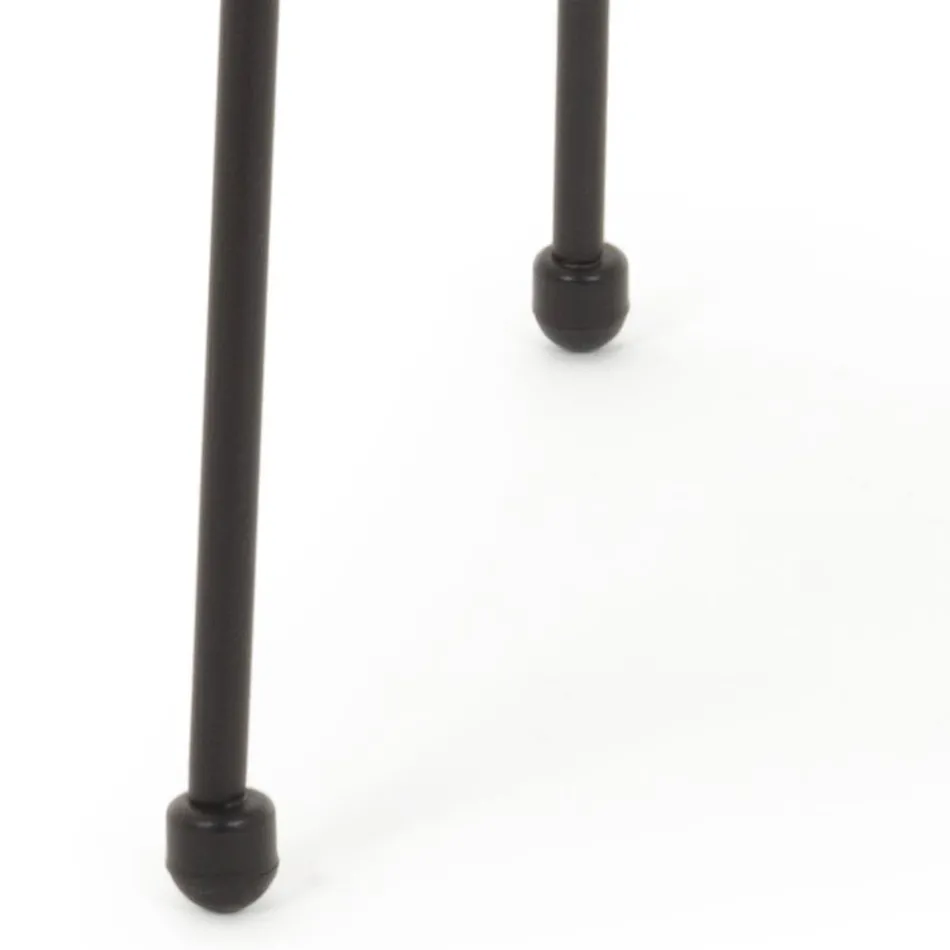 Zewnętrzny stalowy stolik kawowy z designerskim szklanym blatem - Spumolizia Viadurini