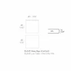 Stolik kawowy na zewnątrz z aluminium i kwadratowego czarnego laminatu - Suave firmy Vondom Viadurini