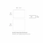 Stolik kawowy na zewnątrz z aluminium i kwadratowego czarnego laminatu - Suave firmy Vondom Viadurini