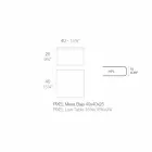 Stolik kawowy na zewnątrz z aluminium i kwadratowego czarnego laminatu - Suave firmy Vondom Viadurini