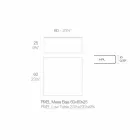 Stolik kawowy na zewnątrz z aluminium i kwadratowego czarnego laminatu - Suave firmy Vondom Viadurini